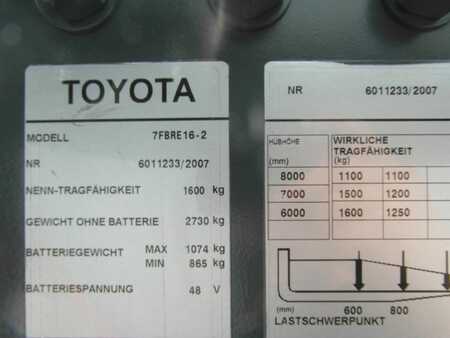 Schubmaststapler 2007  Toyota 7FBRE16-2 *LACK NEU* (6)