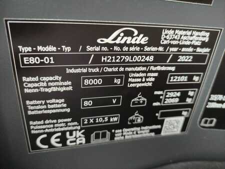 4-wiel elektrische heftrucks 2022  Linde E80-600 (6)