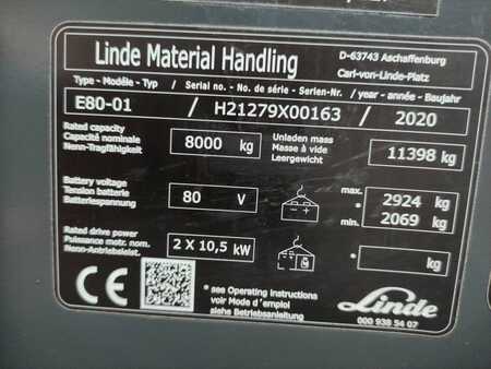 4-wiel elektrische heftrucks 2020  Linde E80-01-127 (6)