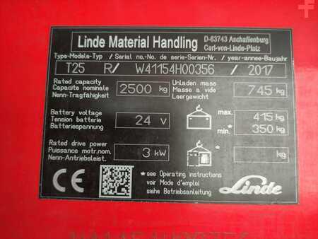 Electric Pallet Trucks 2017  Linde T25R (mit Sitz) (7)