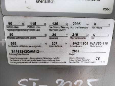 Vertikální vychystávací vozík 2014  Crown WAV50-118 (7)