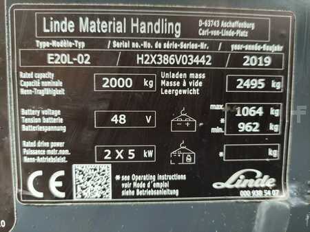 Elektro 3 Rad 2019  Linde E20L-02/386 EVO (7)