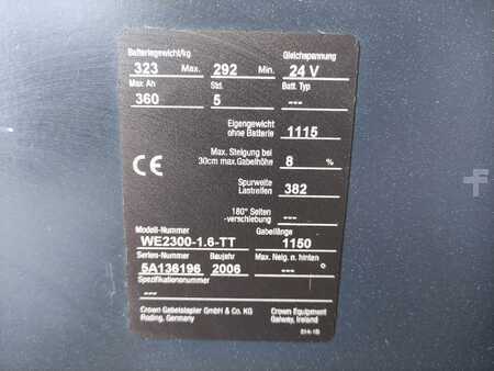 Hochhubwagen 2006  Crown WE2300-1.6-TT (5)
