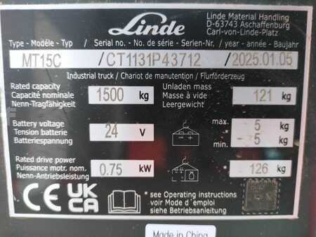 Nízkozdvižný vozík 2025  Linde MT15C (5)