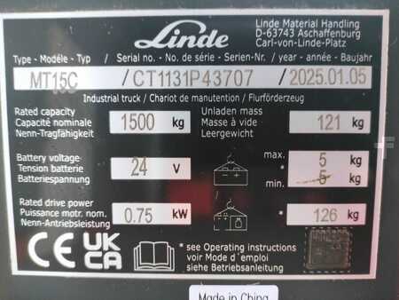Nízkozdvižný vozík 2025  Linde MT15C (5)