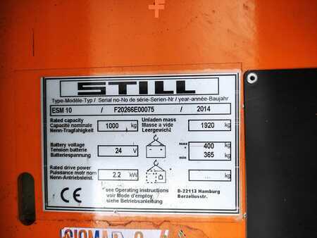 Ruční vysokozdvižný vozík 2014  Still ESM 10 (Stand-Hochhubwagen) (6)