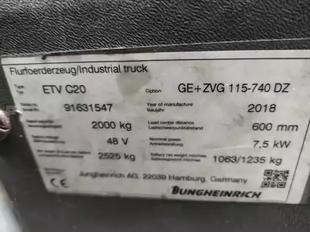 Rækketruck 2018  Jungheinrich ETV C 20 (6)