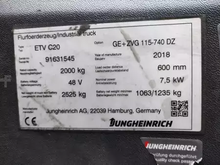 Rækketruck 2018  Jungheinrich ETV C 20 (6)