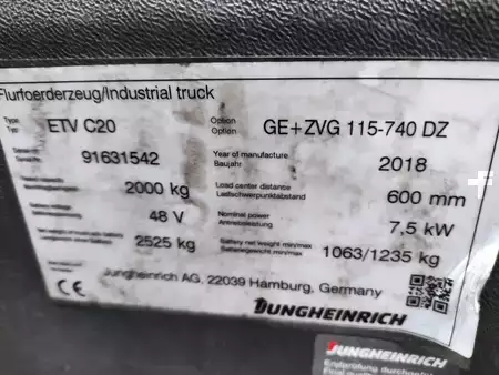 Rækketruck 2018  Jungheinrich ETV C 20 (6)