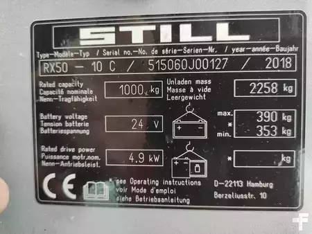 3-wiel elektrische heftrucks 2018  Still RX50-10 C (6)