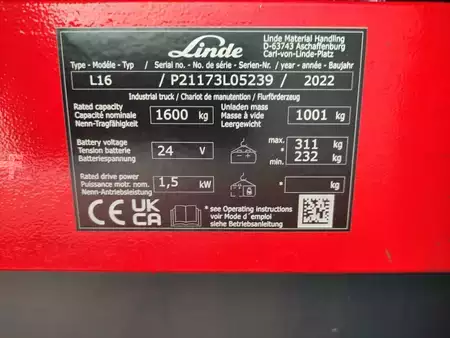 Hochhubwagen 2022  Linde L16i-1173 (5)