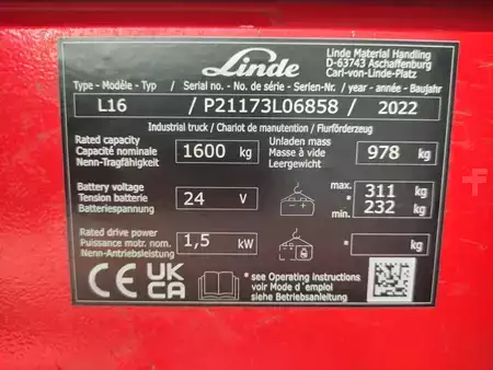 Hochhubwagen 2022  Linde L16i-1173 (5)