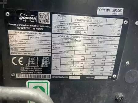 Diesel heftrucks 2020  Doosan D30 S-7 (6)