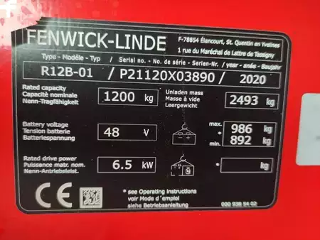 Chariots à mât rétractable 2020  Linde R12B-01 (7)