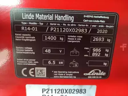 Schubmaststapler 2020  Linde R14-01 (7)