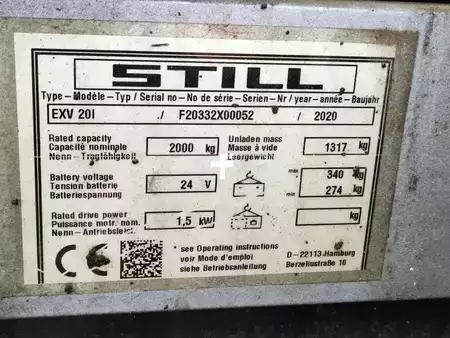 Apilador eléctrico 2020  Still EXV 20i (5)