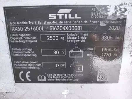 Elektromos 4 kerekű 2020  Still RX60-25/600L / NEU LACKIERT (6)