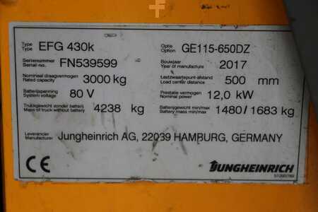 Elektryczne 4-kołowe 2017  Jungheinrich EFG 430k (4)