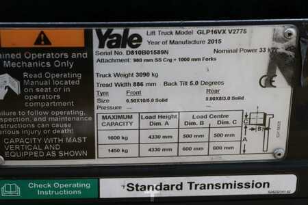 Empilhador a gás 2015  Yale GLP16VX (4)