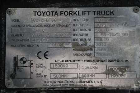 Chariot élévateur diesel 2013  Toyota 02-8FDF30 (4)