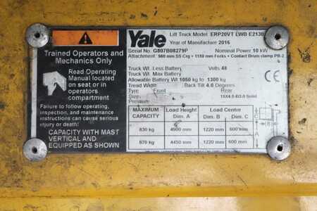 3-wiel elektrische heftrucks 2016  Yale ERP20VT (2) 