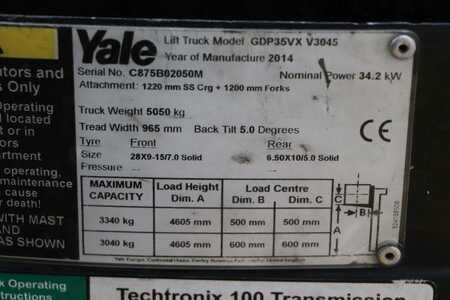 Chariot élévateur diesel 2014  Yale GDP35VX (4) 