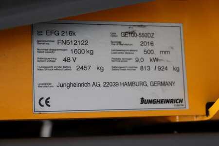 3-wiel elektrische heftrucks 2016  Jungheinrich EFG 216k (4) 