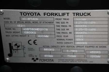 Diesel gaffeltruck 2022  Toyota 40-8FD80N (4)