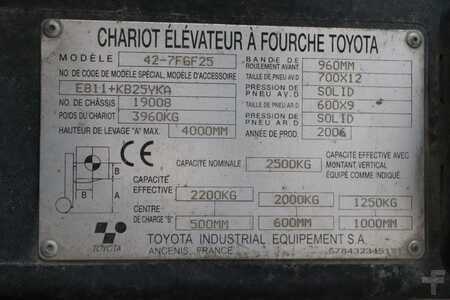 Chariot élévateur gaz 2006  Toyota 42-7FGF25 (4)
