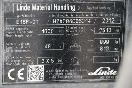 4-wiel elektrische heftrucks 2012  Linde E16P-01 (4)