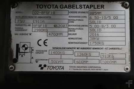 Gas gaffeltruck 2016  Toyota 02-8FGF18 (2)