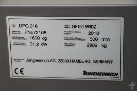 Carretilla elevadora diésel 2018  Jungheinrich DFG 316 (4)
