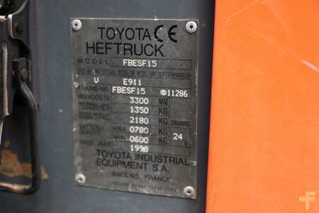 3-wiel elektrische heftrucks 1998  Toyota FBESF15 (4)