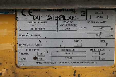 Diesel gaffeltruck 2007  CAT Lift Trucks DP30N (2)