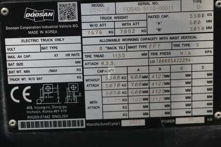Chariots élévateurs diesel 2021  Doosan D55C-9 (4)