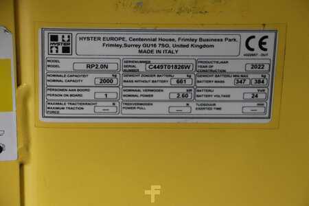 Horizontale orderpickers 2022  Hyster RP2.0N (3)