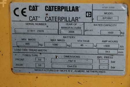 Sähkö - 3 pyör 2008  CAT Lift Trucks EP16NT (4)