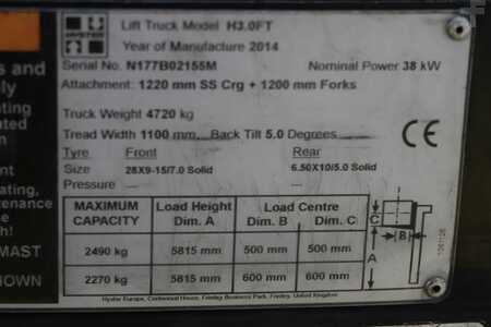 LPG Forklifts 2014  Hyster H3.0FT (4)
