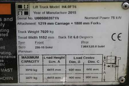 Carretilla elevadora GLP 2015  Hyster H4.0FT6 (4)