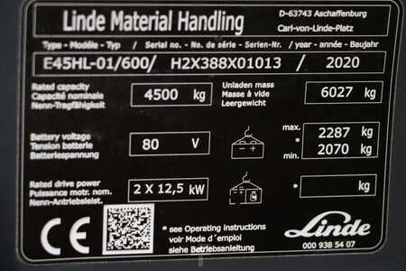 Electric - 4 wheels 2020  Linde E45HL-01/600 (4)