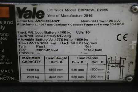 Elektryczne 4-kołowe 2016  Yale ERP35VL (4)