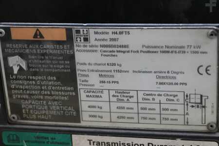 Carretilla elevadora GLP 2007  Hyster H4.0FT5 (4)