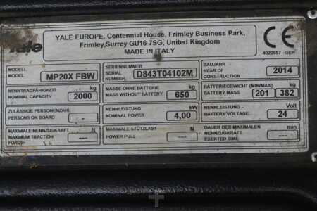 Wózki niskiego podnoszenia 2014  Yale MP20X (3)