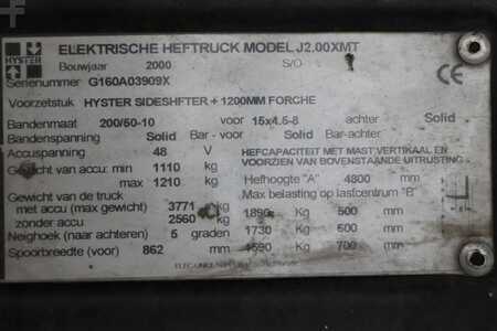 Carrelli elettrici 3 ruote 2000  Hyster J2.00XMT (2)