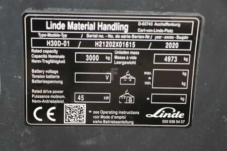 Chariots élévateurs diesel 2020  Linde H30D-01 (4)