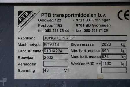 Reach Trucks 2002  Jungheinrich ETV 214 (4)