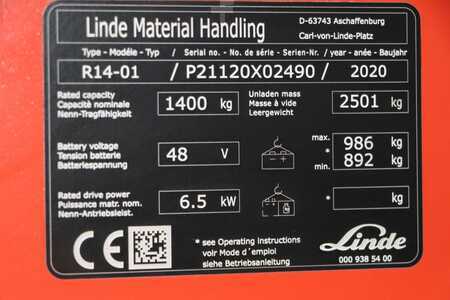 Schubmaststapler 2020  Linde R14-01 (4)