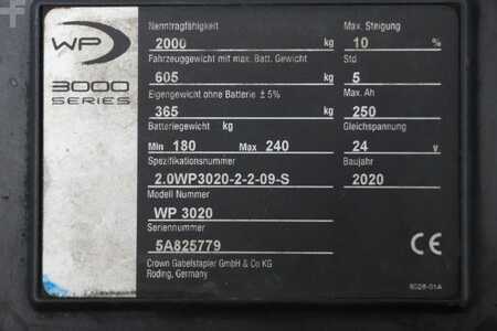 Nízkozdvižný vozík 2020  Crown WP 3020 (4)