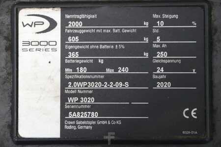 Nízkozdvižný vozík 2020  Crown WP 3020 (4)