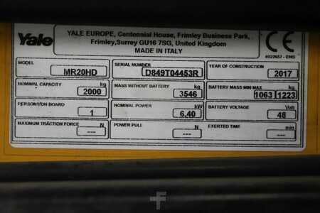 Carretilla retráctil 2017  Yale MR20HD (4)